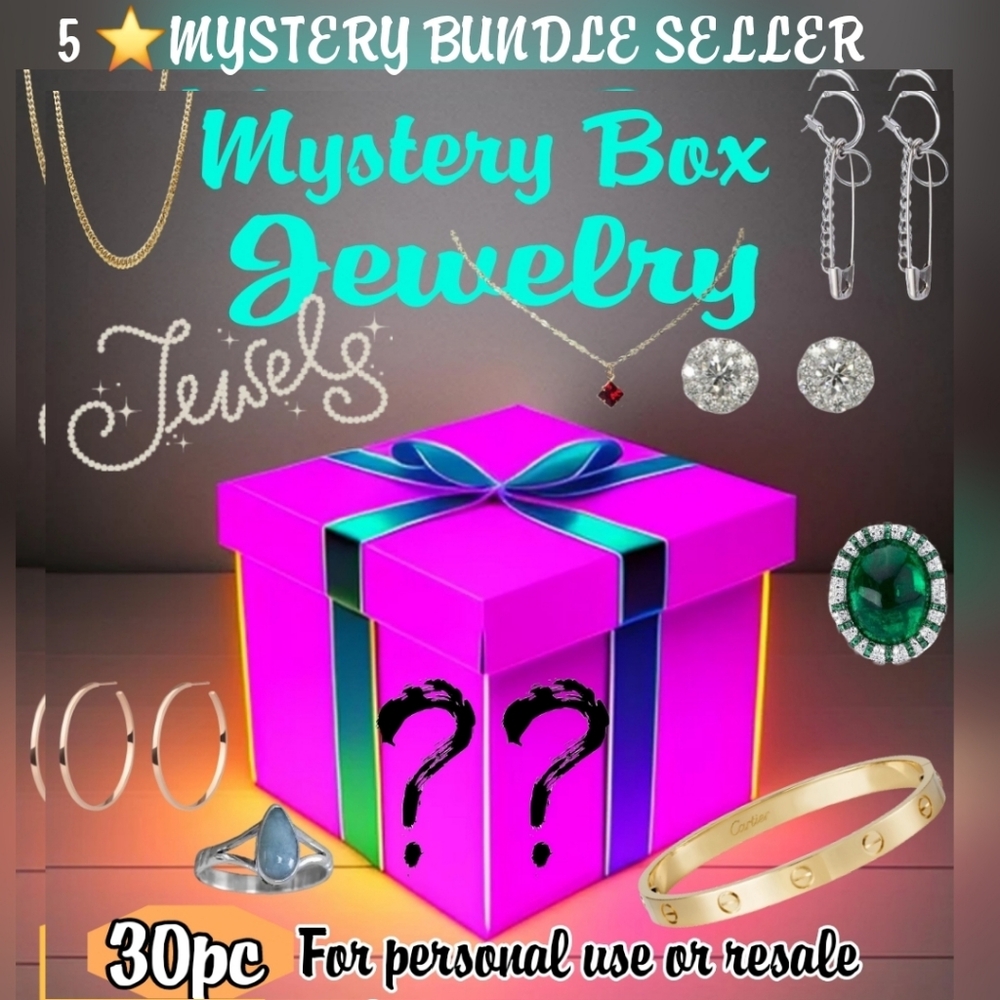 30pc Mysteries Bundle of Jewelry. Earrings, Necklaces, Rings ++ 5☆ BUNLDE SELLER